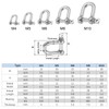PATIKIL 5/32" / 4mm Screw Pin Shackle, 8Pcs M4 Stainless