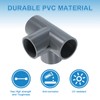 sourcing map 1" PVC Fittings, 4 Pcs 4 - Way