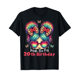 Bruh It's My 20th Birthday Retro 20 Year Old Birthday Girl T-Shirt