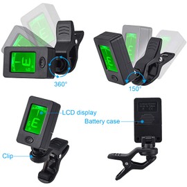 Moreyes Guitar Capo Tuner Clip On Guitar Bass Violin Ukulele Chromatic Guitar Picks