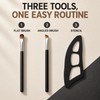 3-Piece Eye Makeup Template Kit with 2 Eyeshadow Brushes and