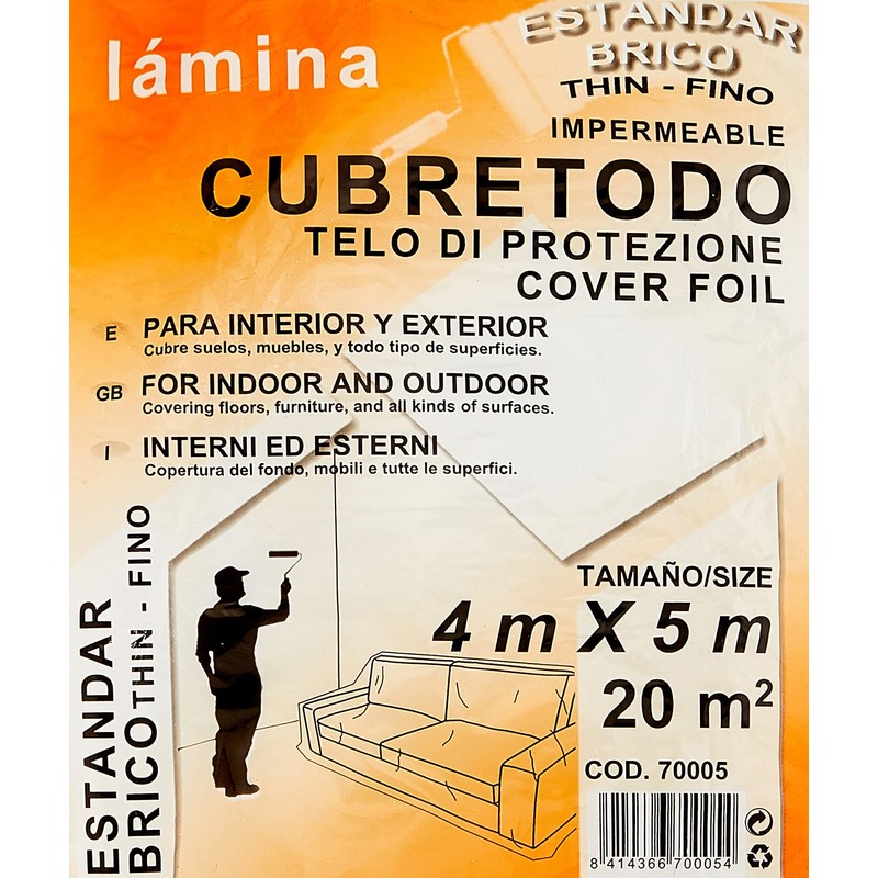 rodapin 70005 Film Coverall Standard 4 x 5 m Brico
