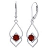 MAX + STONE Red Garnet Dangle Earrings for Women in