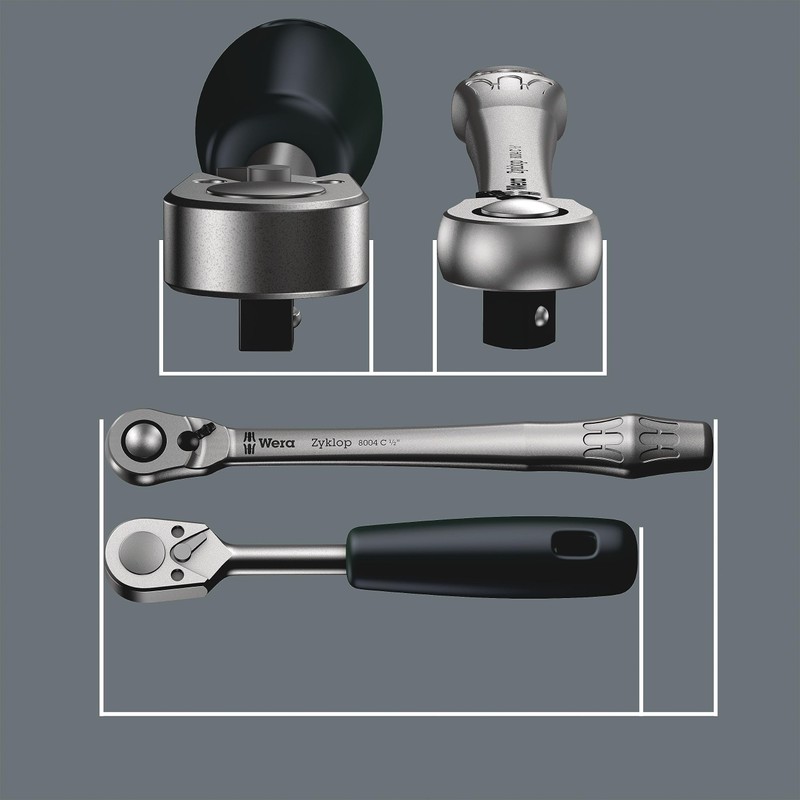 Wera 8004C Cyclop Ratchet "Metal" 1/2 Change Lever 004064