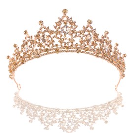 Snow Tip Crystals Princess Crown, Crown Headband, Wedding Tiara, for Wedding Pageants, Wedding Party, Stage Performance