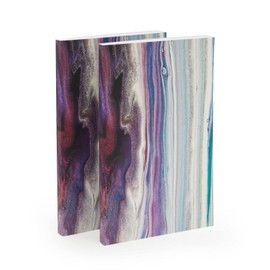 Paper Junkie Marble Soft Cover Journals, Lined Pages, 80 Sheets Each (5.25 x 8.25 In, 2 Pack)