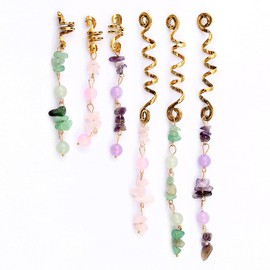 Lotsdonxia 6-Pack Hair Braid Jewelry – Beaded Crystal Pendant String Decorations for Braids, Stylish Hair Accessories for A Unique Look