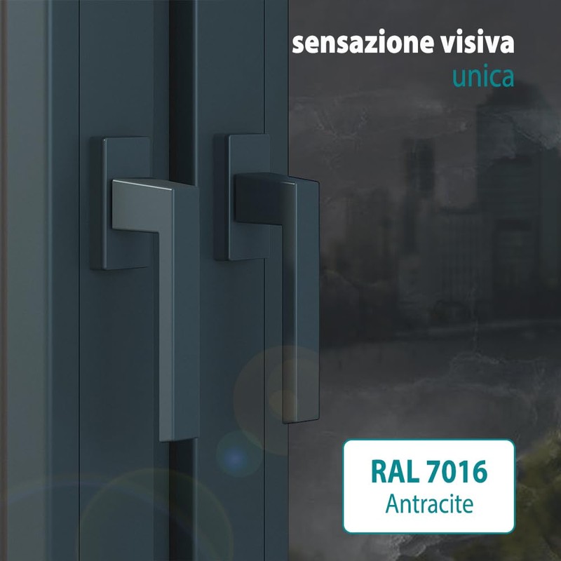 VOOXA Exclusive Aluminium Window Handle Anthracite Grey RAL7016 (35 mm)