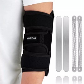 Nosidac 큐비탈 터널 증후군을 위한 노시닥 팔꿈치 보조기 척골 신경 건염 관절 테니스 골프 를 4개의 탈착식 금속 [Copper-Right] Cubital Tunnel Syndrome Noshidac Elbow Brace for Ulnar Nerve Tendonitis Joint Tennis Golf with 4 Detachable Metal [Copper-Right]