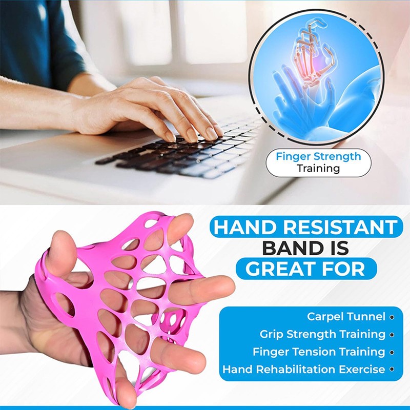 2Pcs Grip Strength Trainer,Finger Stretcher,Hand Strengtheners,Hand Exercise Web with Various