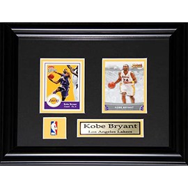 Kobe Bryant Los Angeles Lakers 2 Card Basketball Memorabilia Collector Frame