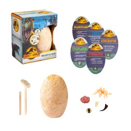 Jurassic World Dinosaur Egg for Boys, Includes 5 Surprises, Dinosaur Archaeological Fossils Excavation Toy, Dinosaur Gift for Children
