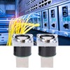 Conector de enchufes de interfaz RJ45 Aislador ignífugo, 2 uds.,