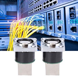 Conector de enchufes de interfaz RJ45 Aislador ignífugo, 2 uds., Conectores en ángulo recto, enchufe de aviación YT-RJ45,Conector Industrial