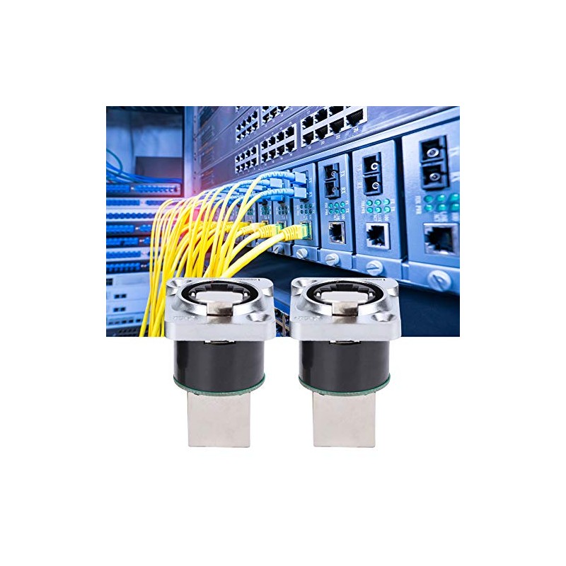 Conector de enchufes de interfaz RJ45 Aislador ignífugo, 2 uds.,