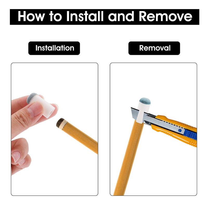 Prasacco Pack of 24 Billiard Cue Tips, 13 mm Billiard