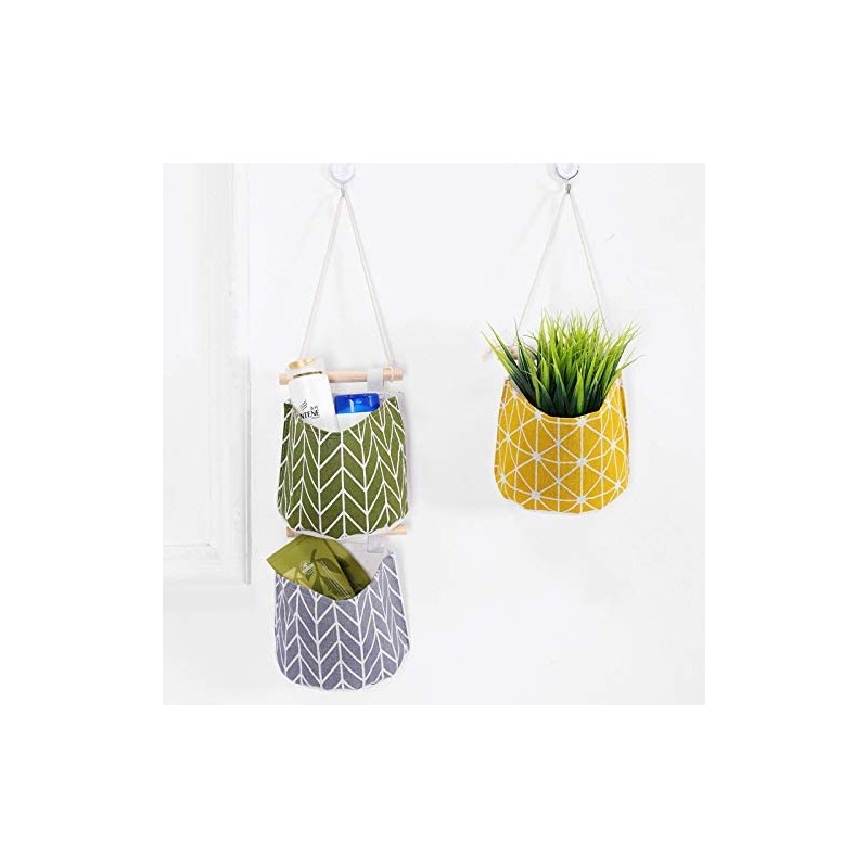 JameStyle26 Storage Bag Organiser for Hanging with 3 Pockets Nursery