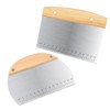 Generic Dough Scraper Cutter, 2Pcs Pizza Cutter, Stainless Steel Dough