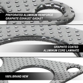 Aluminum Exhaust Manifold Header Gasket Set Compatible with 05-10 Toyota Scion tC