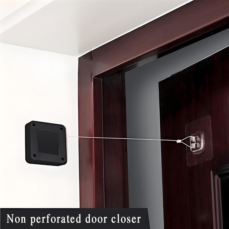Upgraded Punch-Free 1000g Automatic Screen Door Closer, Storm Door Closer,