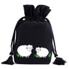 Lantern Moon Arts & Craft's KP350699 Embroidered Drawstring Soft Cotton