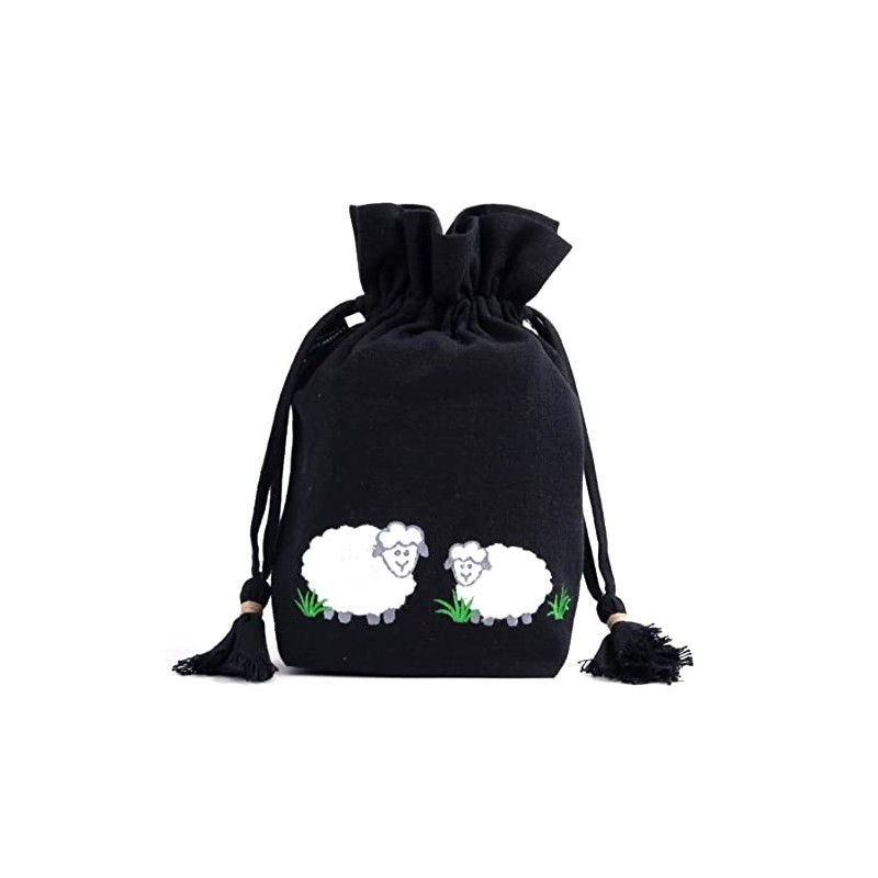 Lantern Moon Arts & Craft's KP350699 Embroidered Drawstring Soft Cotton