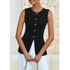 PRETTYGARDEN Women's Sleeveless Blazer Vest Summer 2025 Trendy Button Down
