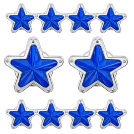 Meliore 10pcs LED Side Marker Star Shape 12V 24V Marker Lamp Star Lens Truck Decor Retro Old Car Firefly Blue
