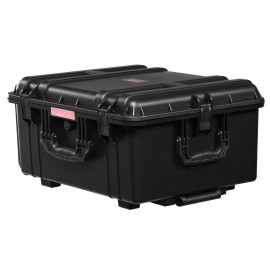 Heavy Duty Weatherproof Hard Tool Case with Pre-Cut Foam Retractable Pull Handles and Wheels Dry Box Case for TravelBox Capacity: 3.1-3.9 cu.ft