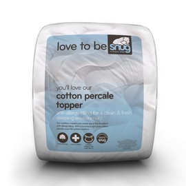 Snug Cotton Percale Anti Allergy Mattress Topper - Single