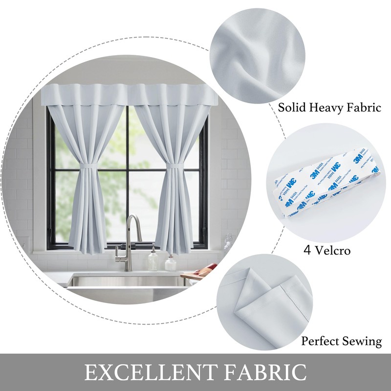 NICETOWN Short Blackout Curtains for Bedroom - Portable Thermal Insulated