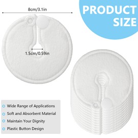 56 Pack G Tube Button Covers, 3 x 3 Inch Feeding Tube Pads, White G Tube Pads Holder Soft Absorbent Cotton Peritoneal Abdominal Dialysis Accessories for Nursing Care