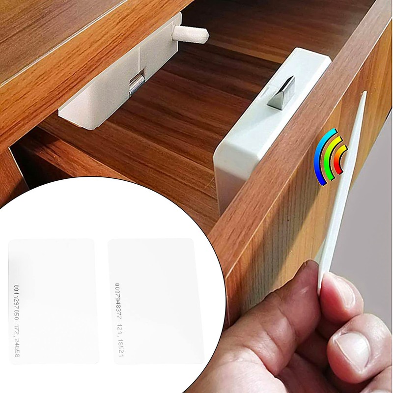 Gokelomg Invisible Hidden RFID Free Opening Intelligent Sensor Cabinet Lock