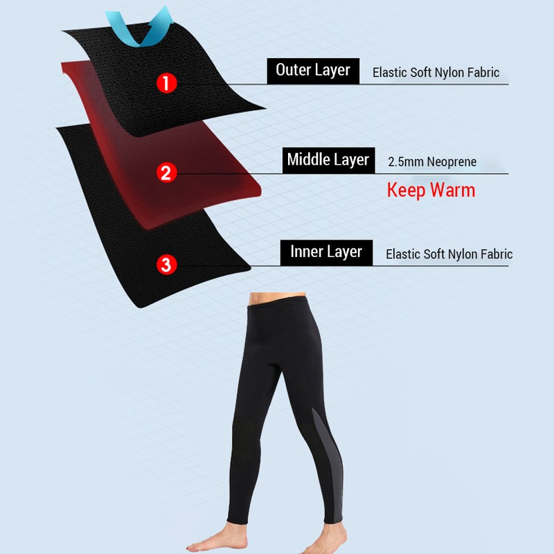 3mm Neoprene Wetsuit Pants Men Surfing Pants Keep Warm Diving