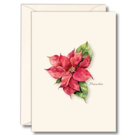 Earth Sky + Water - Poinsettia Notecard Set - 8 Blank Cards with Envelopes