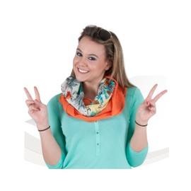 Sunsa Women's Loop Scarf, Cotton Tube Scarf, Spring/Summer Loop Scarf, German Design, Accessories for Women, Scarf Scarves and Scarves as a Gift for Women/Girlfriend, Orange # 4