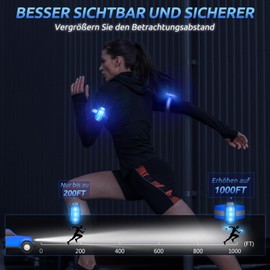 Coorattyes Safety Light, LED Flashing Light Safety Light, Dog Light Pendant with Clip - Continuous Light and Flashing Light 3 Modes, Flashing Light School Bag with Reflective Bracelets (Bla'ulau)