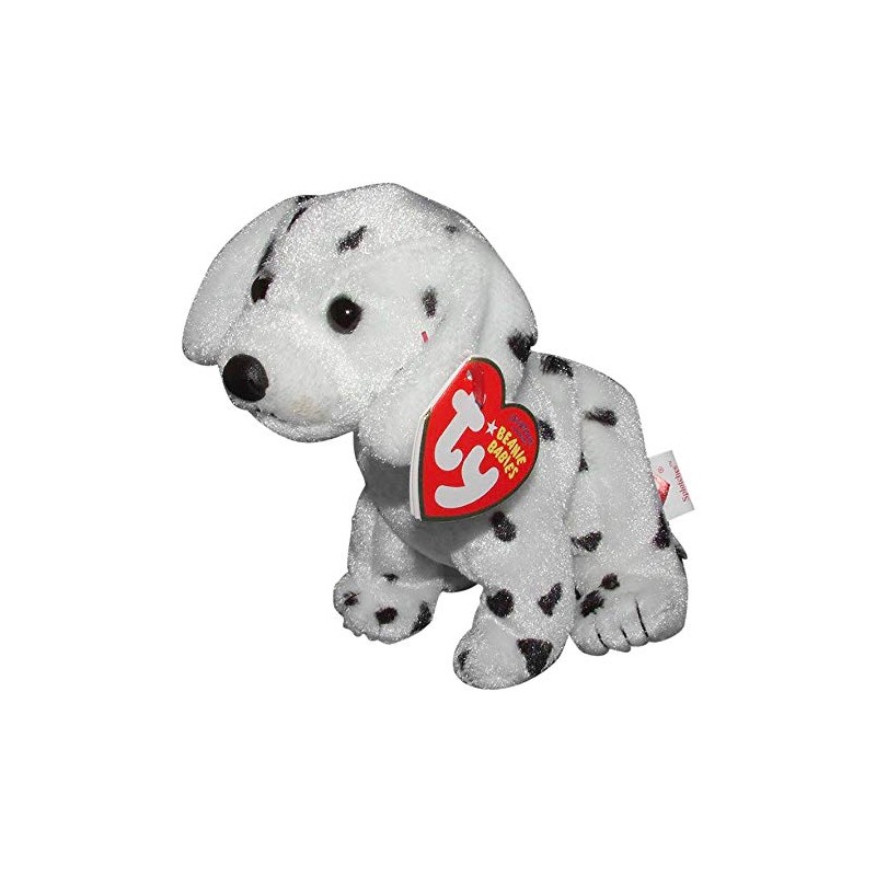 TY Beanie Babies Splotches - Black Spotted White Dog