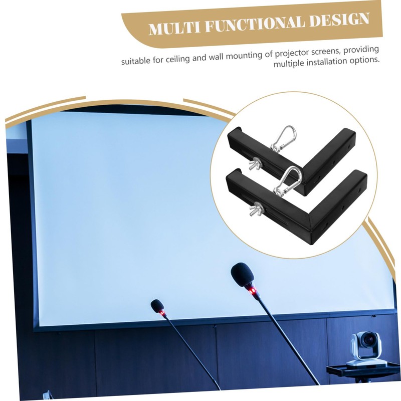 DOITOOL Sturdy Metal Projector Screen Bracket Wall Mount Bracket l
