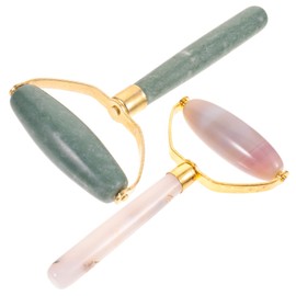 TOVINANNA Handheld Jade Facial Rollers Set of 2 Face Body Eye Neck Natural Skin Care Tool ' Tool