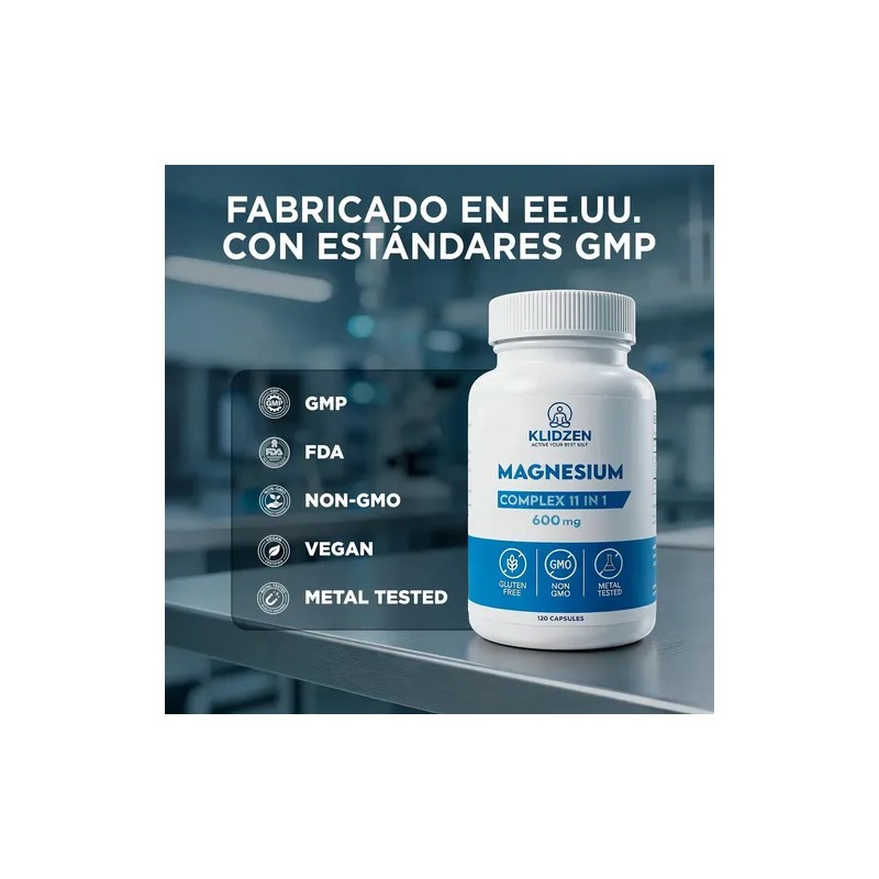 Klidzen Magnesio Complex Estrés Sueño Músculos