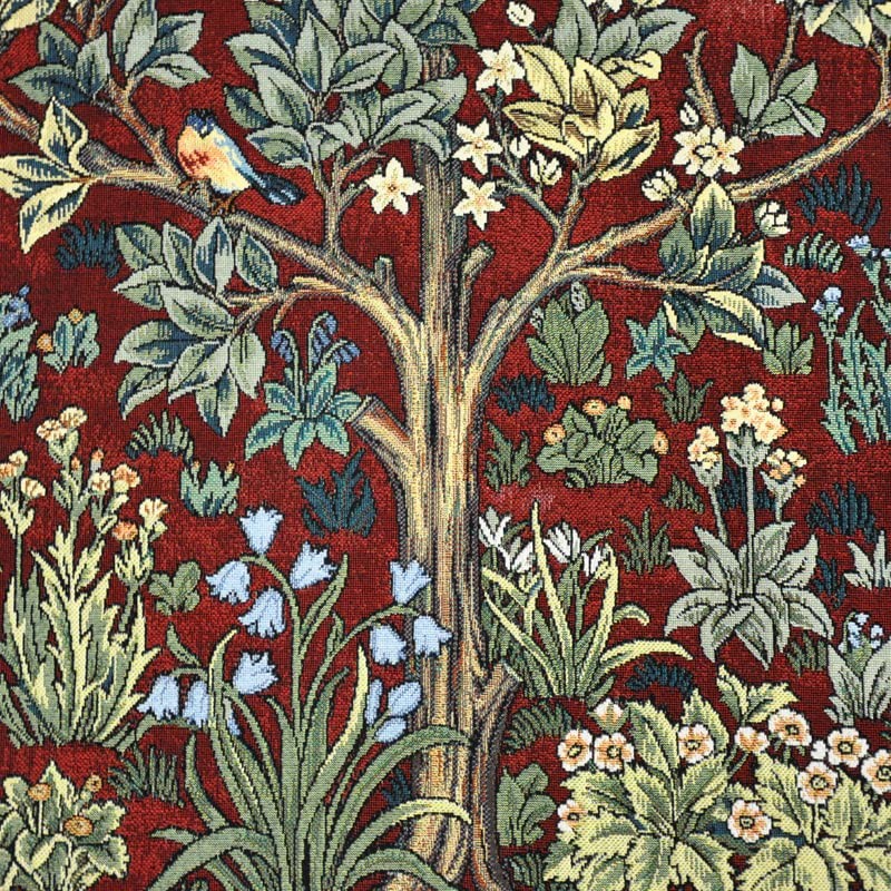 Aubelin Tapestry Large Ruby William Morris Tree of Life Fine