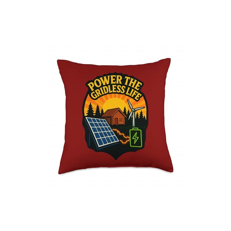 Power The Gridless Life Prepper Solar Off-Grid Cabin Prep Throw