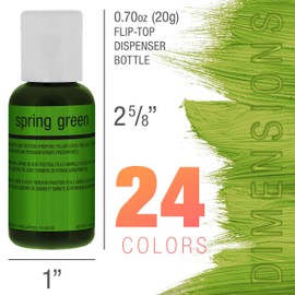 U.S. Cake Supply Deluxe 24 Bottle Airbrush Cake Color Set - The 22 Most Popular Colors in 0.7 fl. oz. (20ml) Bottles - Safely Made in the USA product