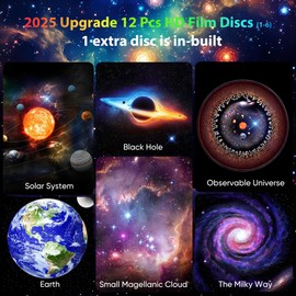 Galaxy Projector Light for Bedroom, Bluetooth 15 White Noise Star Projector Night Light Kids Film Disc, 12 in 1 Planetarium Projectors HD Image Adjustable Knob 360° Rotating Timer 3 Way Control