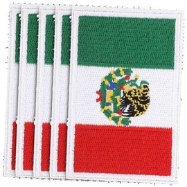 Operitacx National Flag Embroidered Patches 5pcs Iron-on Mexican Flag Patches for DIY Decorations