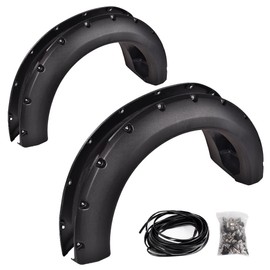 G-PLUS Pocket Riveted Fender Flares Compatible with 2004-2008 Ford F150 Styleside with 66.0"/67.0"/78.0"/96.0" Bed (Not Fit Heritage Models), Fit 07-08 Lincoln Mark LT with 67.0"/78.0" Bed Textured