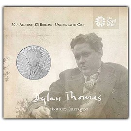 The Dylan Thomas 2014 Alderney £5 Brilliant Uncirculated Coin