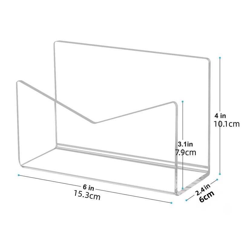 Mail Holder Desktop Letter Holder Book Transparent Sorting Rack File