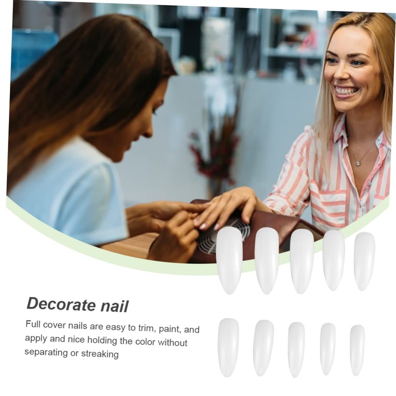 Baluue Elegant Water Drop Nail Tips 600 Pieces Full Cover